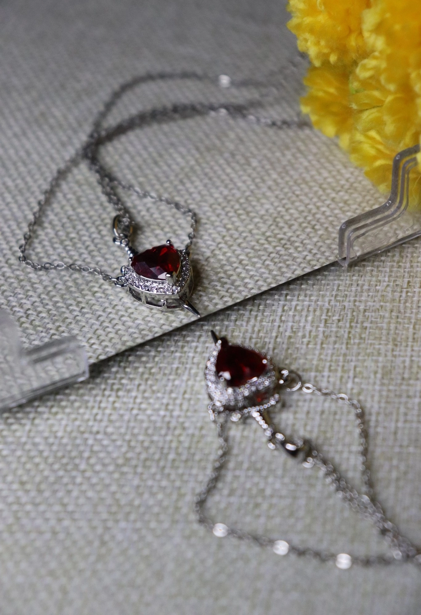 Kalp ve Kılıç Çift Kolye