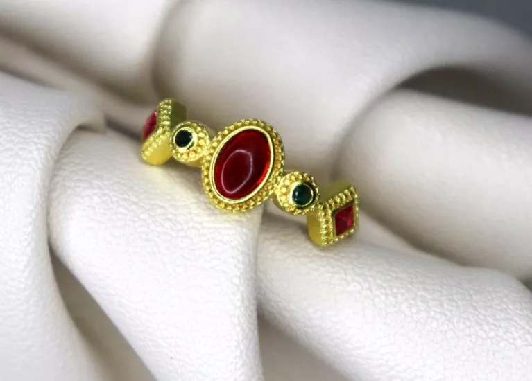 Imperial Ruby Altın Kaplama Kırmızı Taşlı Yüzük