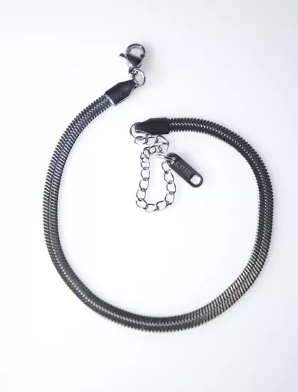 Gümüş Renk Yılan Zincir Bileklik –Unisex Takı