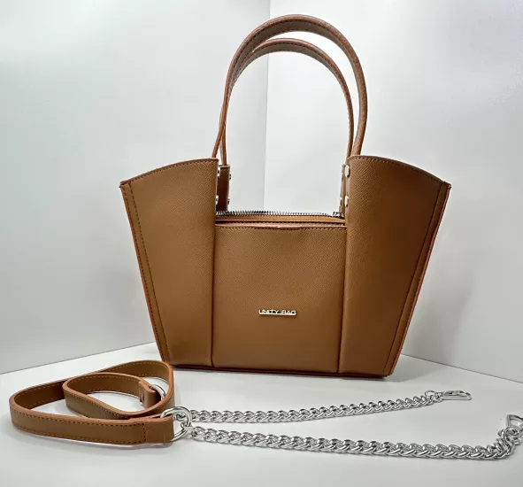 Zincir Askılı Suni Deri El ve Omuz Çantası