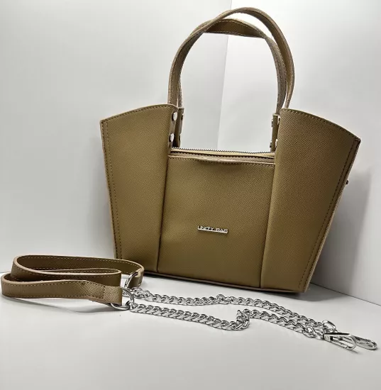 Zincir Askılı Suni Deri El ve Omuz Çantası