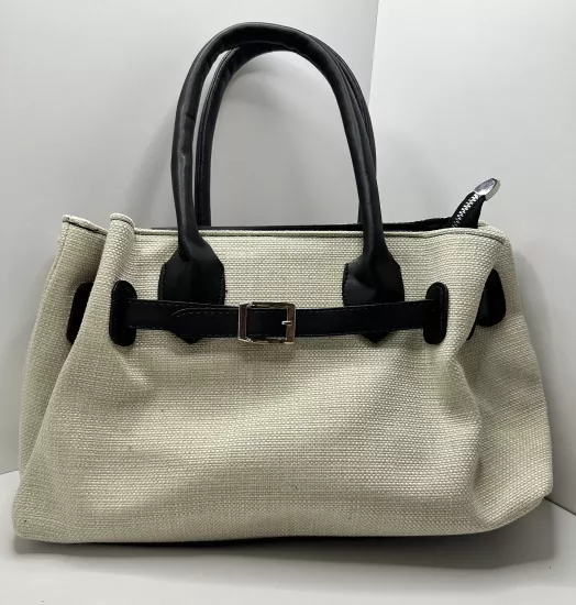 Kanvas Kadın El Çantası | Astarlı, Fermuarlı, Hafif ve Şık Tasarım