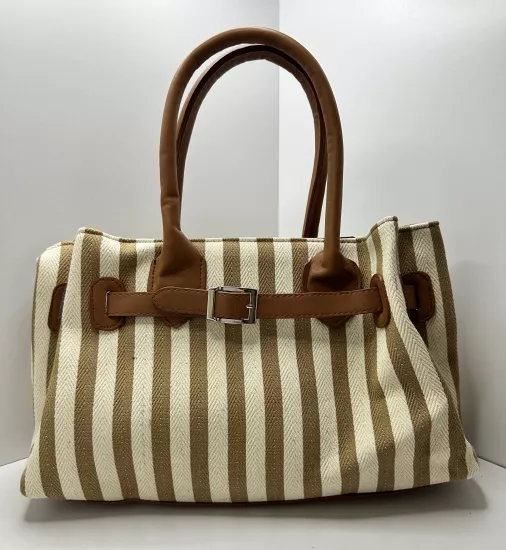 Kanvas Kadın El Çantası | Astarlı, Fermuarlı, Hafif ve Şık Tasarım