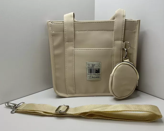 Kanvas Mini Cüzdanlı El ve Omuz Çantası