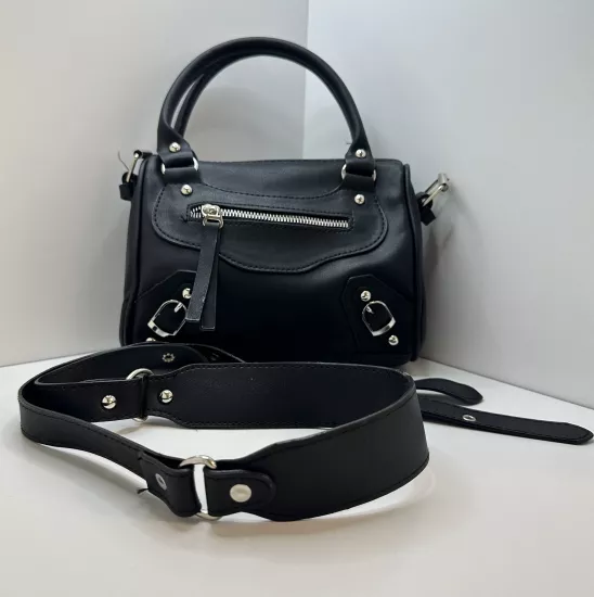 Deri Görünümlü Kadın El ve Omuz Çantası