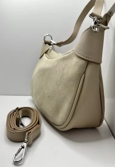 Süet Suni Deri Baget Omuz Çantası | Kadın Günlük Çanta | Hecge