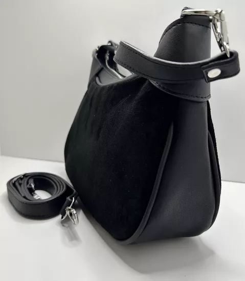 Süet Suni Deri Baget Omuz Çantası | Kadın Günlük Çanta | Hecge