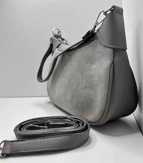 Süet Suni Deri Baget Omuz Çantası | Kadın Günlük Çanta | Hecge