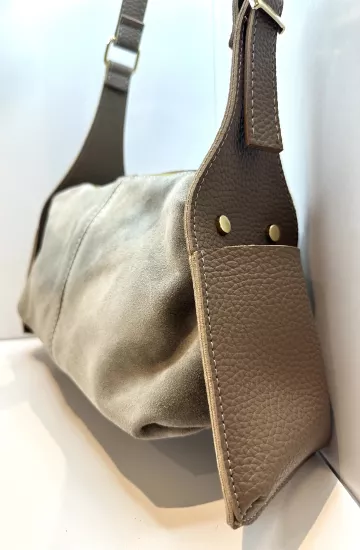 Hakiki Süet Deri Omuz Çantası | Günlük Kadın Çanta | Hecge